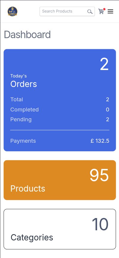Mobile homepage continuation with categories carousel